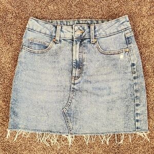 Wild Fable Light Blue Frayed Mini Skirt